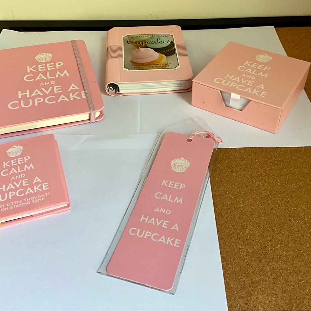 Keep Calm And Have A Cupcake 5 pc. Set Pink